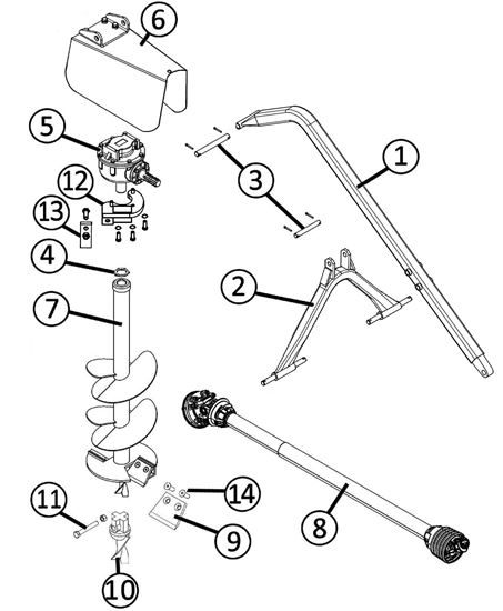 Picture of 9 in Post Hole Digger (PHD-09-SC)  Parts Diagram